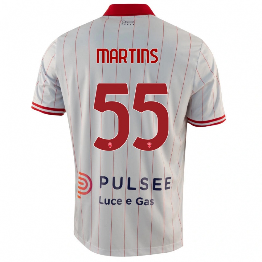 גברים Kevin Martins #55 לבן אדום כחול הרחק ג'רזי 2025/26 חולצה קצרה