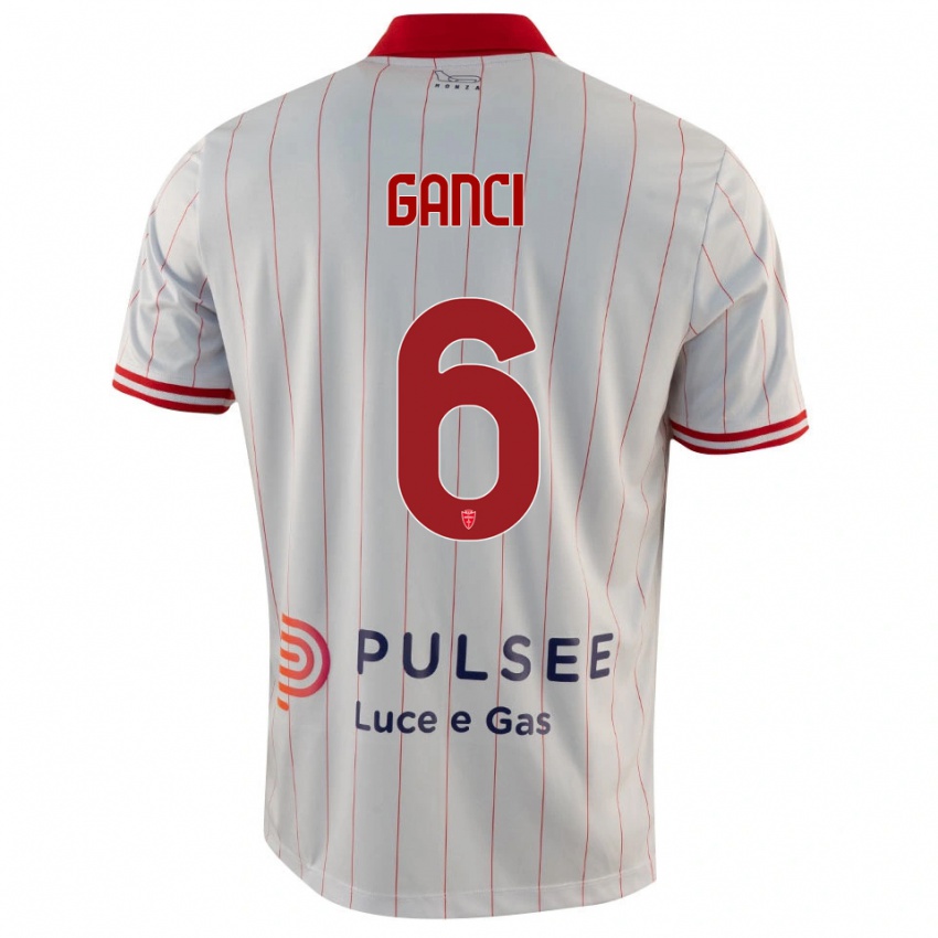 גברים Daniele Ganci #6 לבן אדום כחול הרחק ג'רזי 2025/26 חולצה קצרה