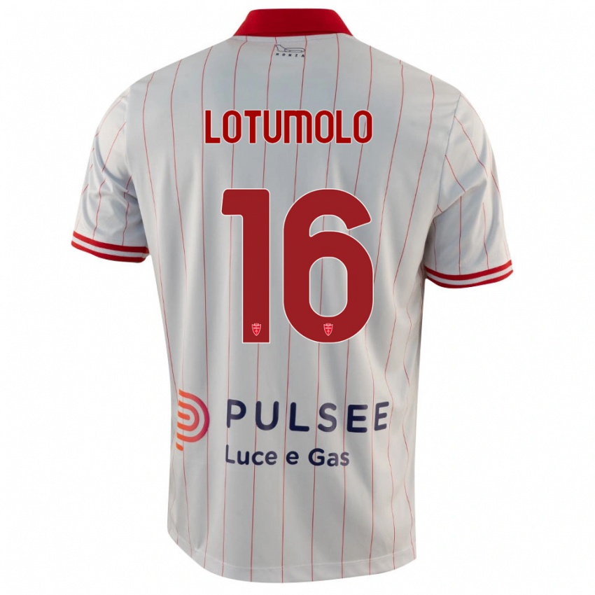 גברים Matteo Lotumolo #16 לבן אדום כחול הרחק ג'רזי 2025/26 חולצה קצרה