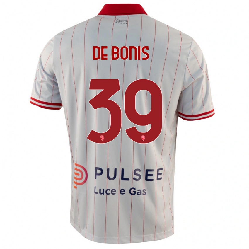 גברים אנדריאה דה בוניס #39 לבן אדום כחול הרחק ג'רזי 2025/26 חולצה קצרה