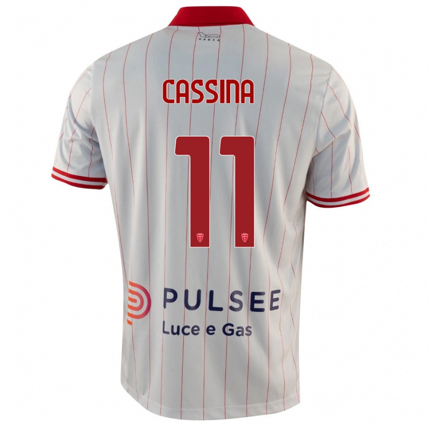 גברים Tommaso Cassina #11 לבן אדום כחול הרחק ג'רזי 2025/26 חולצה קצרה