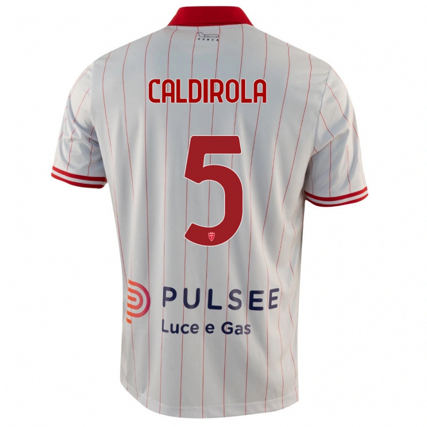 גברים לוקה קלדירולה #5 לבן אדום כחול הרחק ג'רזי 2025/26 חולצה קצרה