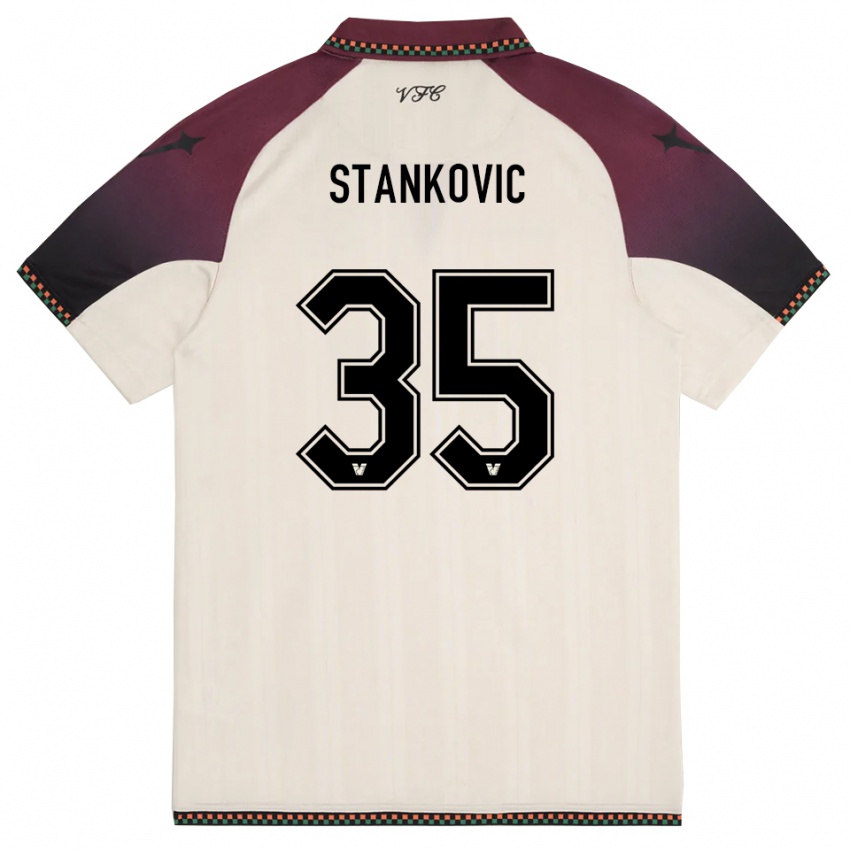 גברים פיליפ סטנקוביץ' #35 קרם בורדו הרחק ג'רזי 2025/26 חולצה קצרה