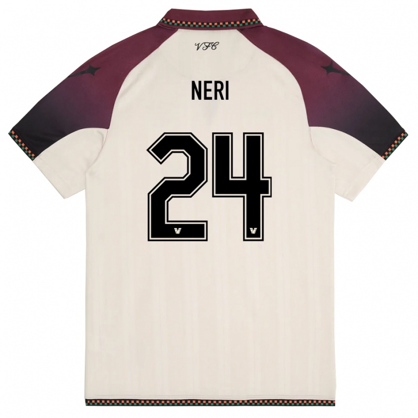 גברים Filippo Neri #24 קרם בורדו הרחק ג'רזי 2025/26 חולצה קצרה