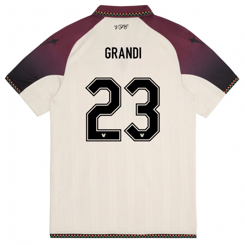 גברים Matteo Grandi #23 קרם בורדו הרחק ג'רזי 2025/26 חולצה קצרה