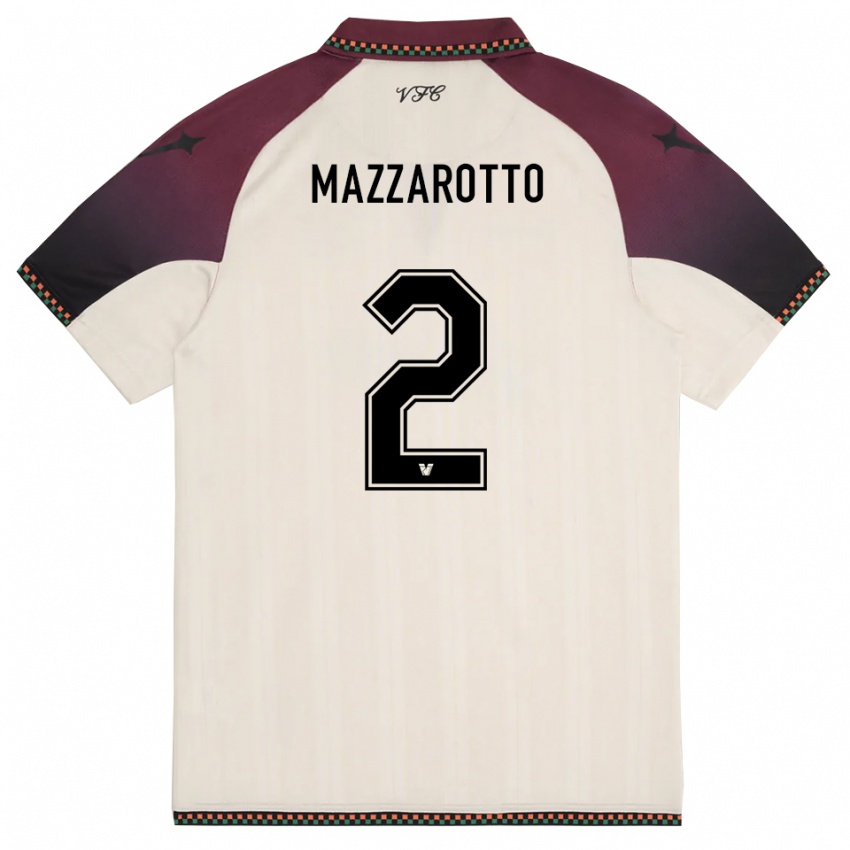 גברים Jacopo Mazzarotto #2 קרם בורדו הרחק ג'רזי 2025/26 חולצה קצרה