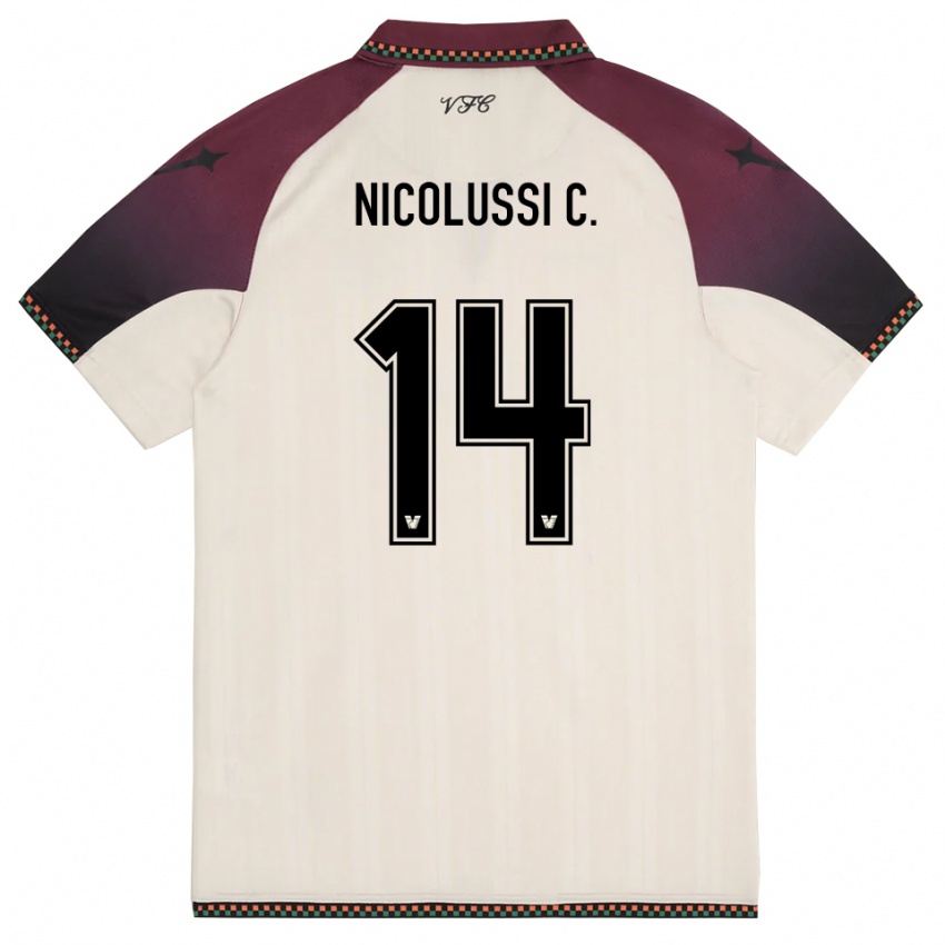 גברים הנס ניקולוסי קאוויליה #14 קרם בורדו הרחק ג'רזי 2025/26 חולצה קצרה