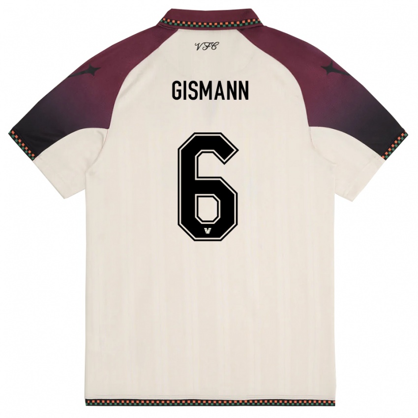 גברים Lynn Gismann #6 קרם בורדו הרחק ג'רזי 2025/26 חולצה קצרה