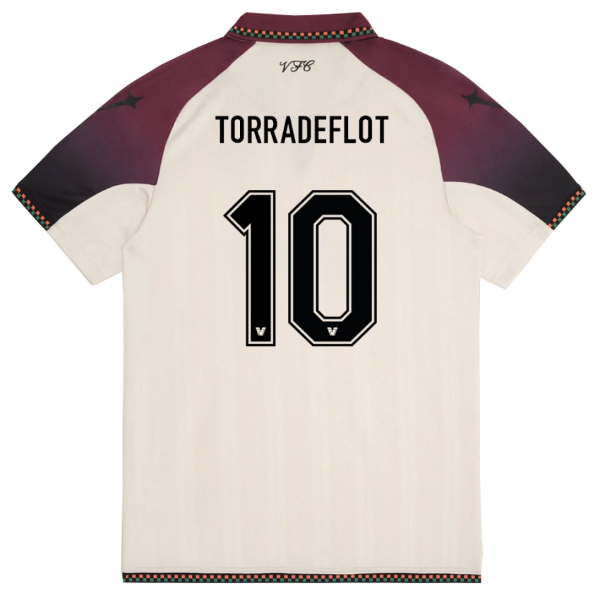 גברים Queral Torradeflot #10 קרם בורדו הרחק ג'רזי 2025/26 חולצה קצרה