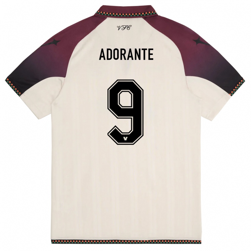 גברים אנדראה אדורנטה #9 קרם בורדו הרחק ג'רזי 2025/26 חולצה קצרה