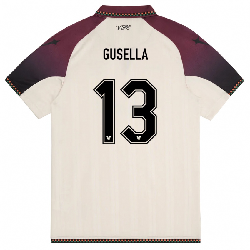 גברים Pietro Gusella #13 קרם בורדו הרחק ג'רזי 2025/26 חולצה קצרה