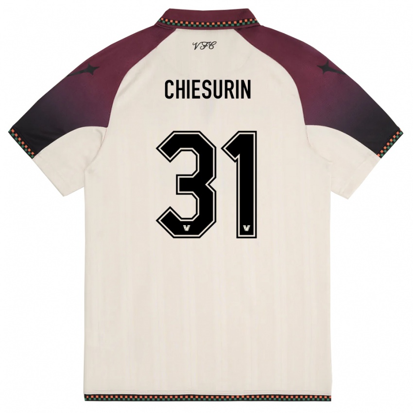 גברים אלברטו צ'יזורין #31 קרם בורדו הרחק ג'רזי 2025/26 חולצה קצרה