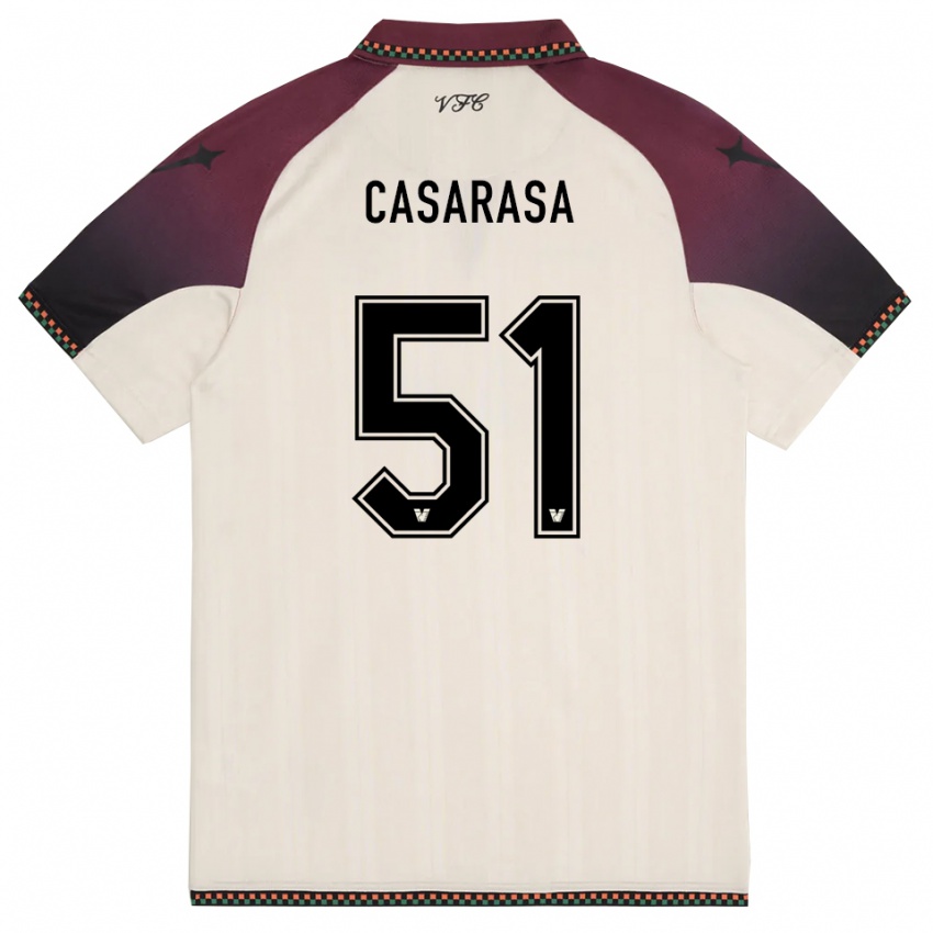 גברים אסיה קסרסה #51 קרם בורדו הרחק ג'רזי 2025/26 חולצה קצרה