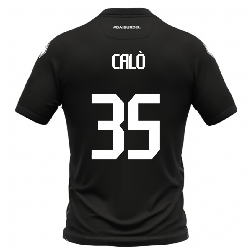 גברים ג'אקומו קאלו #35 שחור לבן הרחק ג'רזי 2025/26 חולצה קצרה