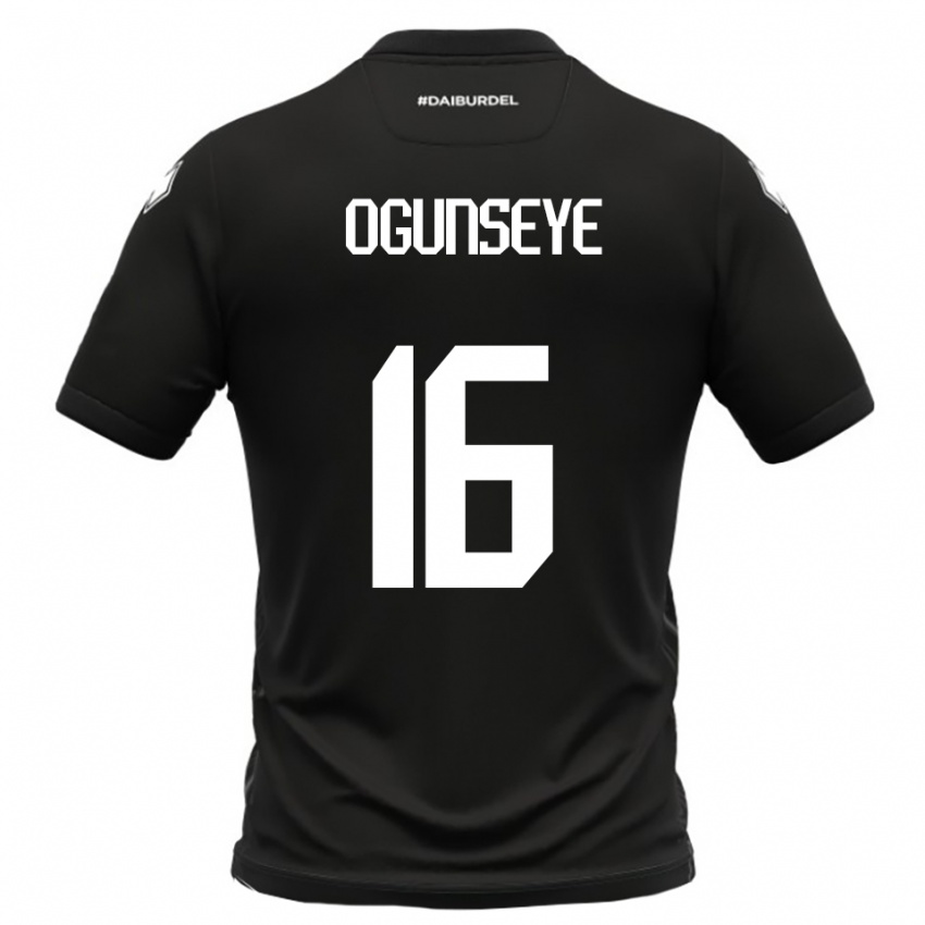 גברים רוברטו אוגונסייה #16 שחור לבן הרחק ג'רזי 2025/26 חולצה קצרה