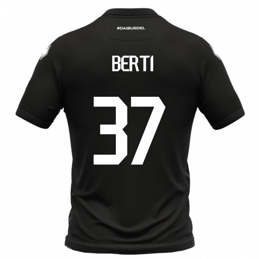 גברים פיליפו ברטי #37 שחור לבן הרחק ג'רזי 2025/26 חולצה קצרה