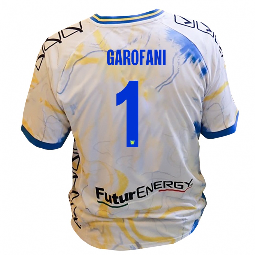 גברים Giovanni Garofani #1 לבן צהוב כחול הרחק ג'רזי 2025/26 חולצה קצרה
