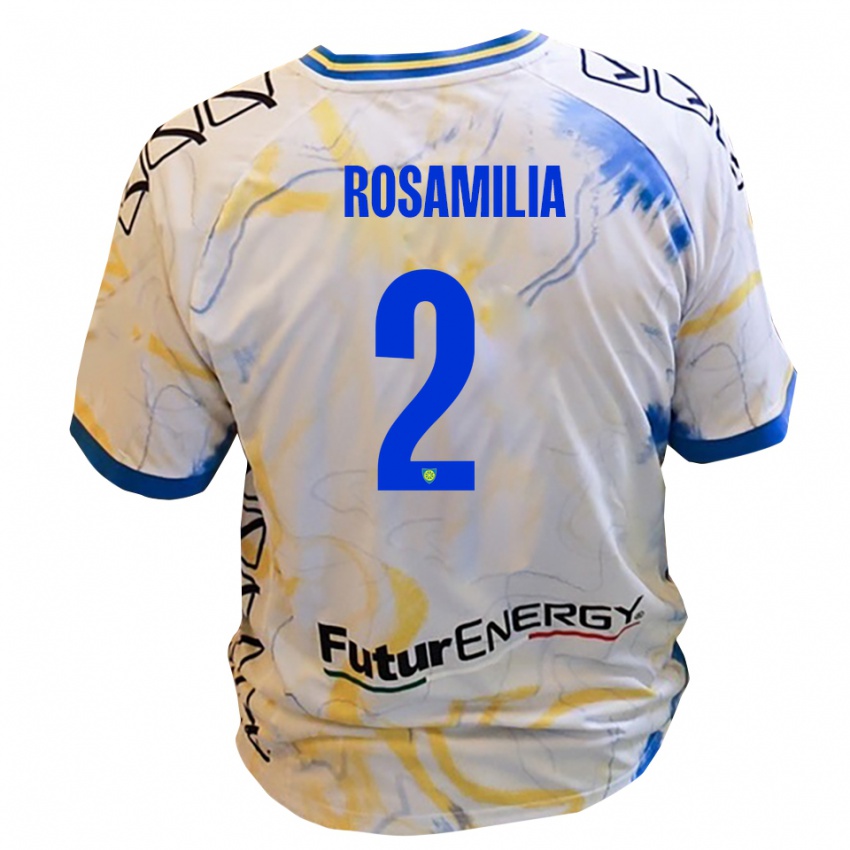 גברים לוריס רוזמיליה #2 לבן צהוב כחול הרחק ג'רזי 2025/26 חולצה קצרה
