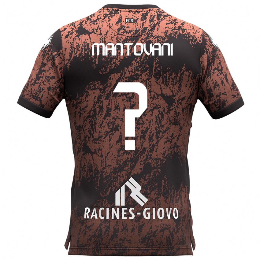 גברים Luca Mantovani #0 חום שחור הרחק ג'רזי 2025/26 חולצה קצרה