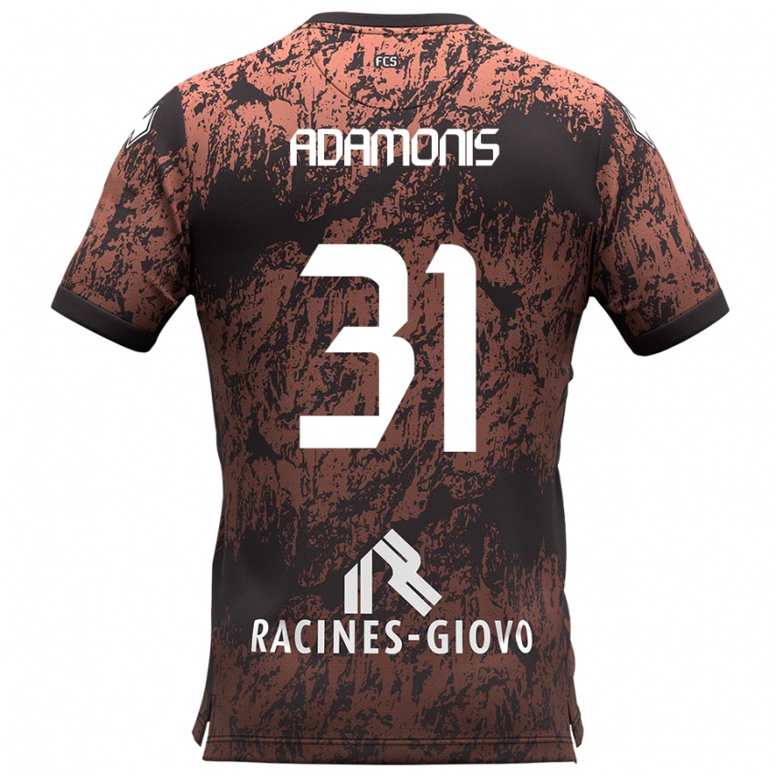 גברים מריוס אדמוניס #31 חום שחור הרחק ג'רזי 2025/26 חולצה קצרה