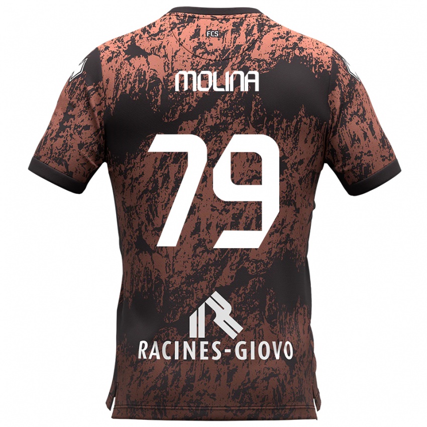 גברים סלבטורה מולינה #79 חום שחור הרחק ג'רזי 2025/26 חולצה קצרה