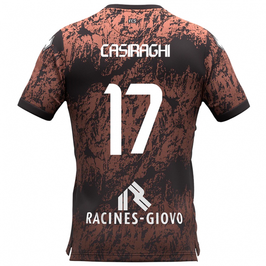 גברים דניאלה קסיראגי #17 חום שחור הרחק ג'רזי 2025/26 חולצה קצרה