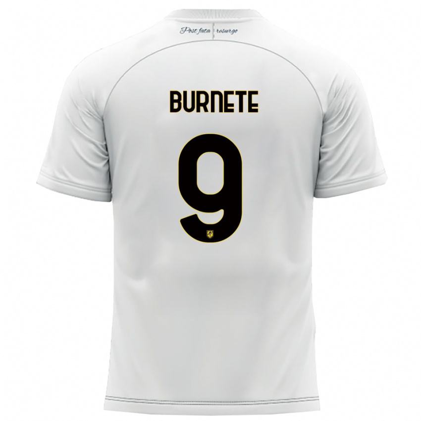 גברים נדיר ברנטה #9 לבן צהוב הרחק ג'רזי 2025/26 חולצה קצרה