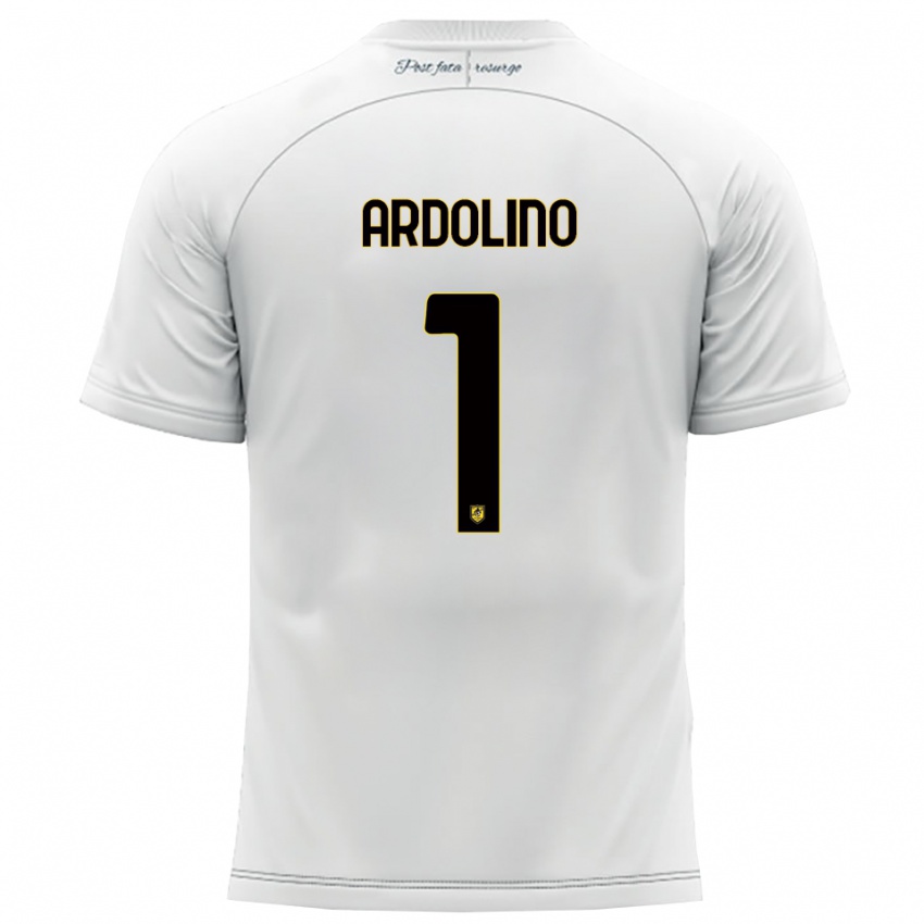 גברים Antonio Ardolino #1 לבן צהוב הרחק ג'רזי 2025/26 חולצה קצרה