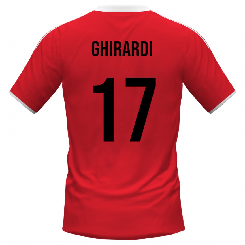 גברים Andrea Ghirardi #17 אדום לבן הרחק ג'רזי 2025/26 חולצה קצרה