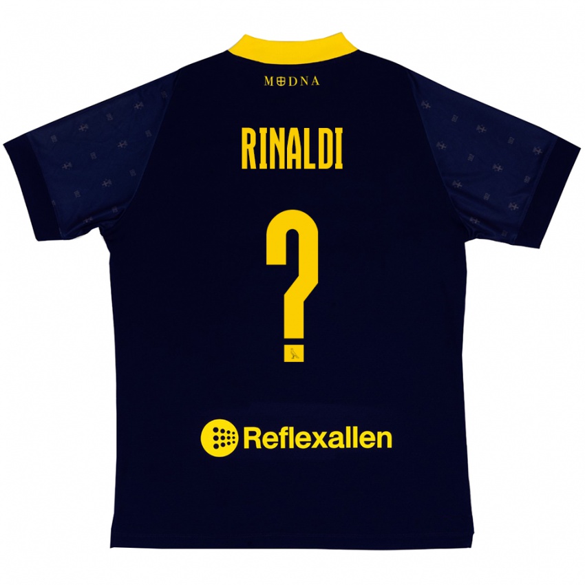 גברים Joshua Rinaldi #0 כחול נייבי צהוב הרחק ג'רזי 2025/26 חולצה קצרה