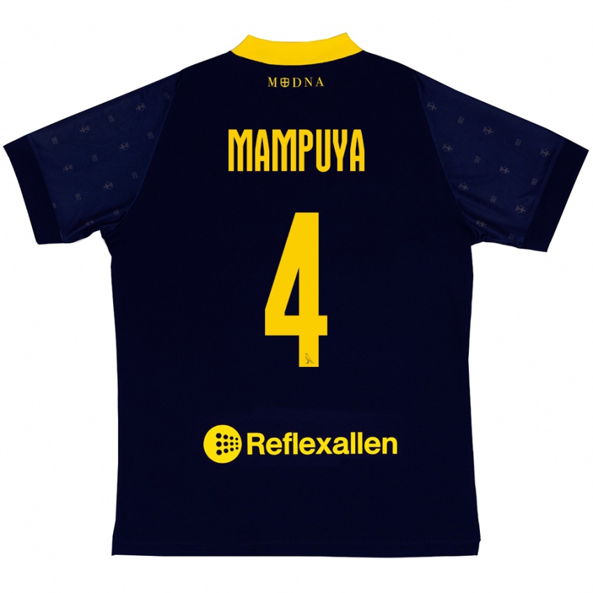 גברים דונל ממפויה #4 כחול נייבי צהוב הרחק ג'רזי 2025/26 חולצה קצרה