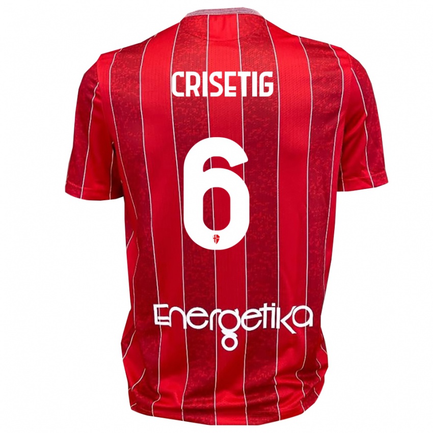 גברים לורנצו קריזטיג #6 אדום לבן הרחק ג'רזי 2025/26 חולצה קצרה