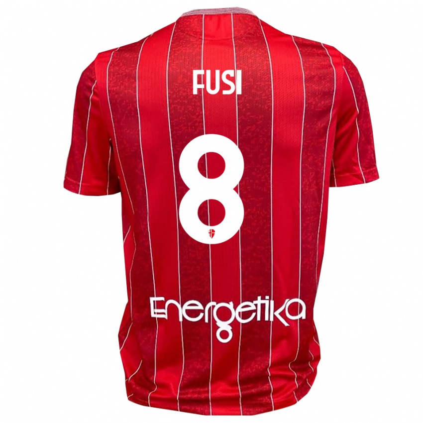 גברים פייטרו פוסי #8 אדום לבן הרחק ג'רזי 2025/26 חולצה קצרה