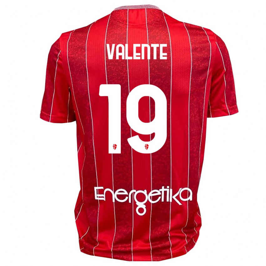 גברים ניקולה ולנטה #19 אדום לבן הרחק ג'רזי 2025/26 חולצה קצרה
