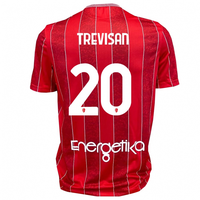 גברים Francesco Trevisan #20 אדום לבן הרחק ג'רזי 2025/26 חולצה קצרה