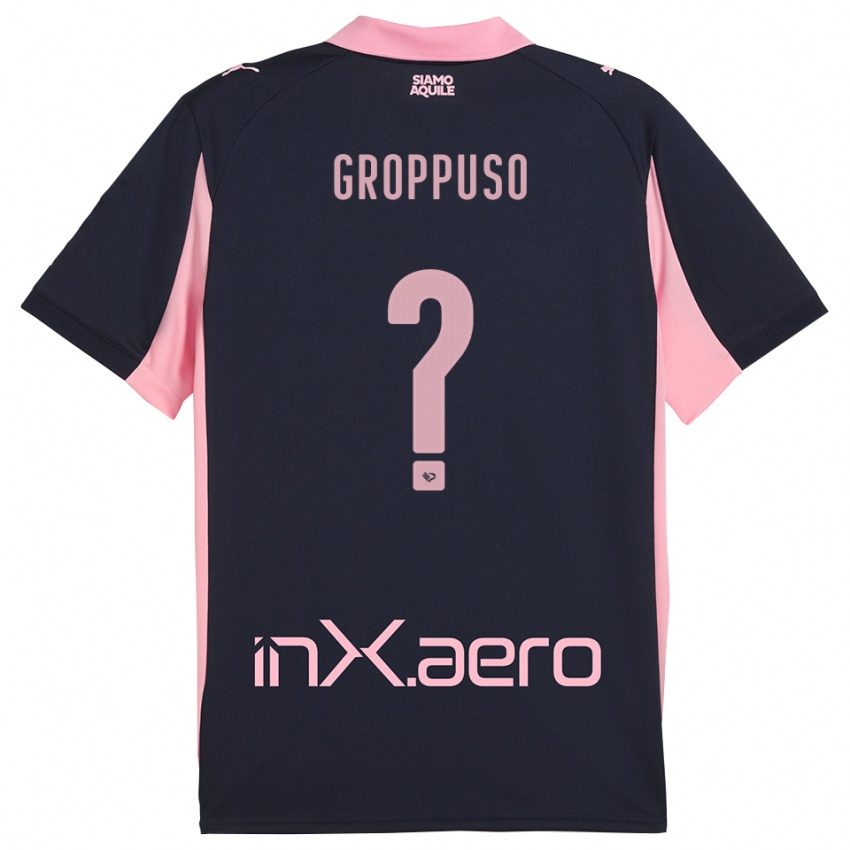 גברים Gabriele Groppuso #0 כחול נייבי ורוד הרחק ג'רזי 2025/26 חולצה קצרה