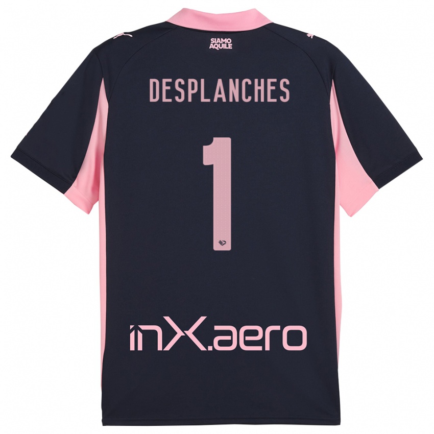 גברים סבסטיאנו דספלנצ'ס #1 כחול נייבי ורוד הרחק ג'רזי 2025/26 חולצה קצרה