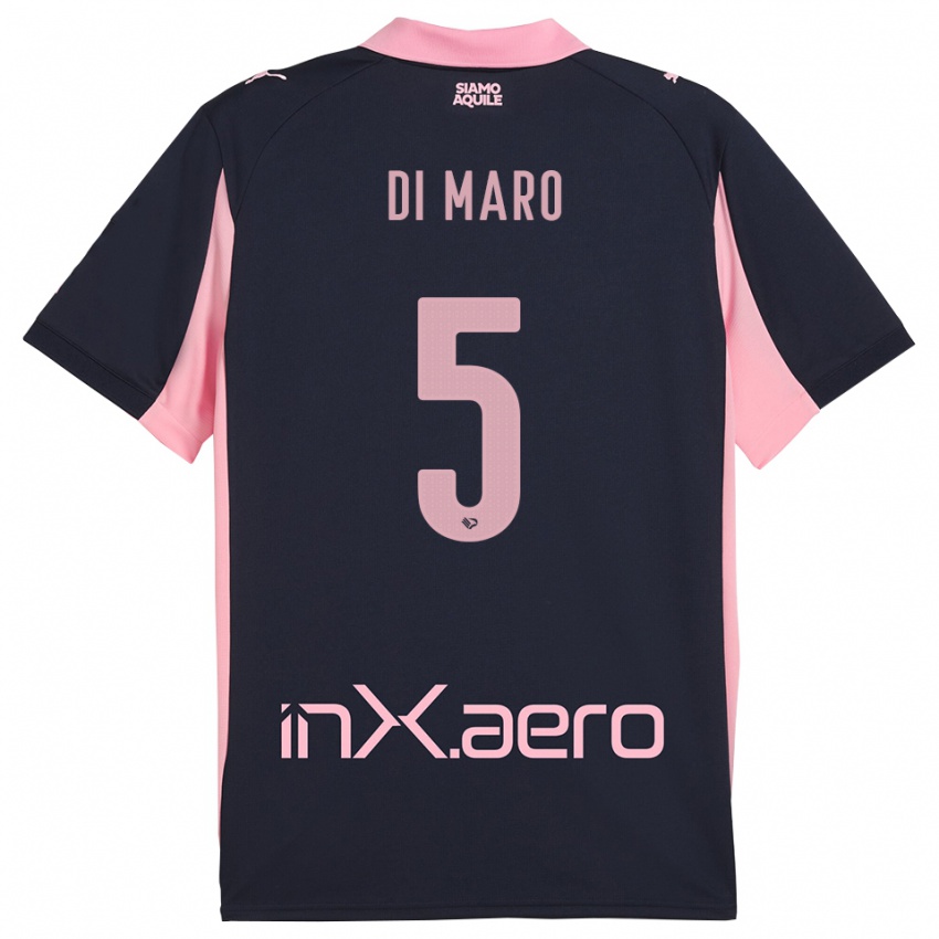 גברים פיליפו די מארו #5 כחול נייבי ורוד הרחק ג'רזי 2025/26 חולצה קצרה