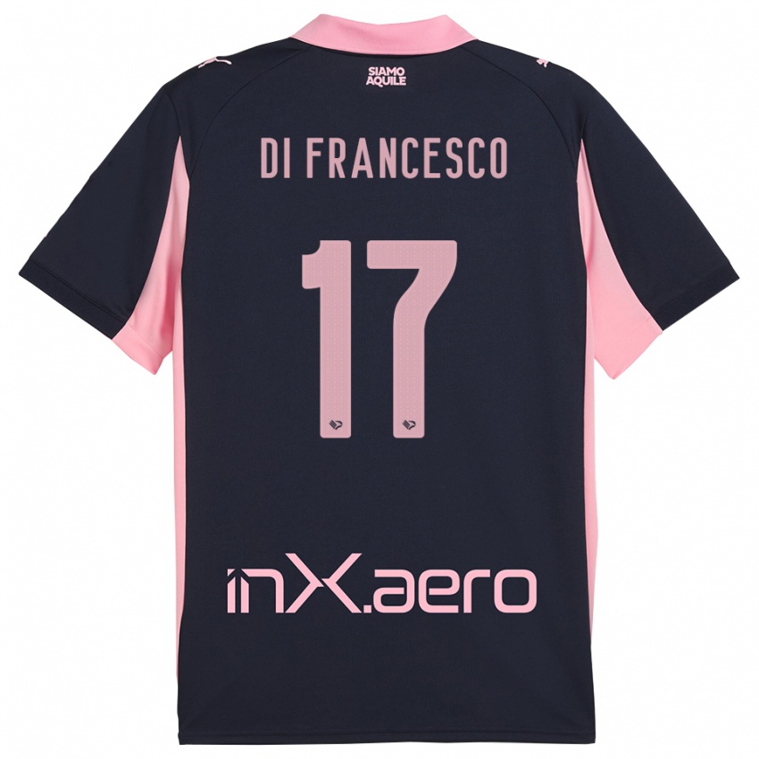 גברים פדריקו די פרנצ'סקו #17 כחול נייבי ורוד הרחק ג'רזי 2025/26 חולצה קצרה