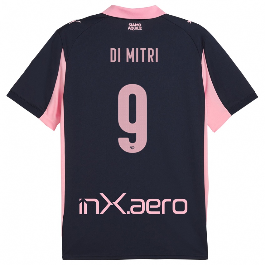 גברים סלבטורה די מיטרי #9 כחול נייבי ורוד הרחק ג'רזי 2025/26 חולצה קצרה