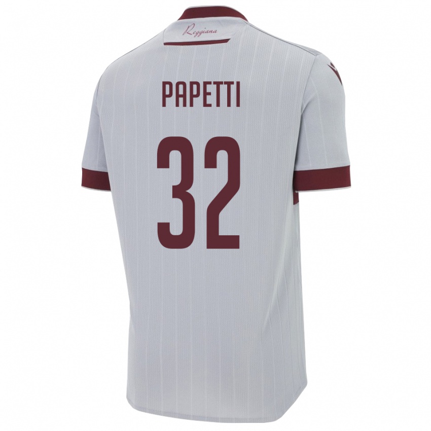 גברים אנדראה פפטי #32 בורגונדי לבן הרחק ג'רזי 2025/26 חולצה קצרה