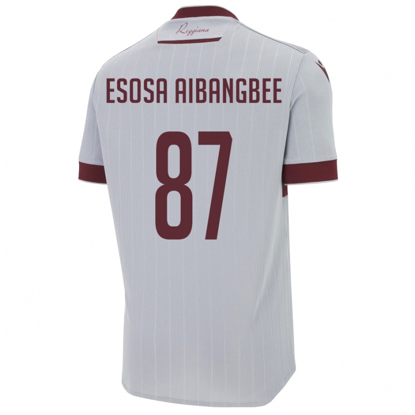 גברים סימון אסוסה איבנגבי #87 בורגונדי לבן הרחק ג'רזי 2025/26 חולצה קצרה