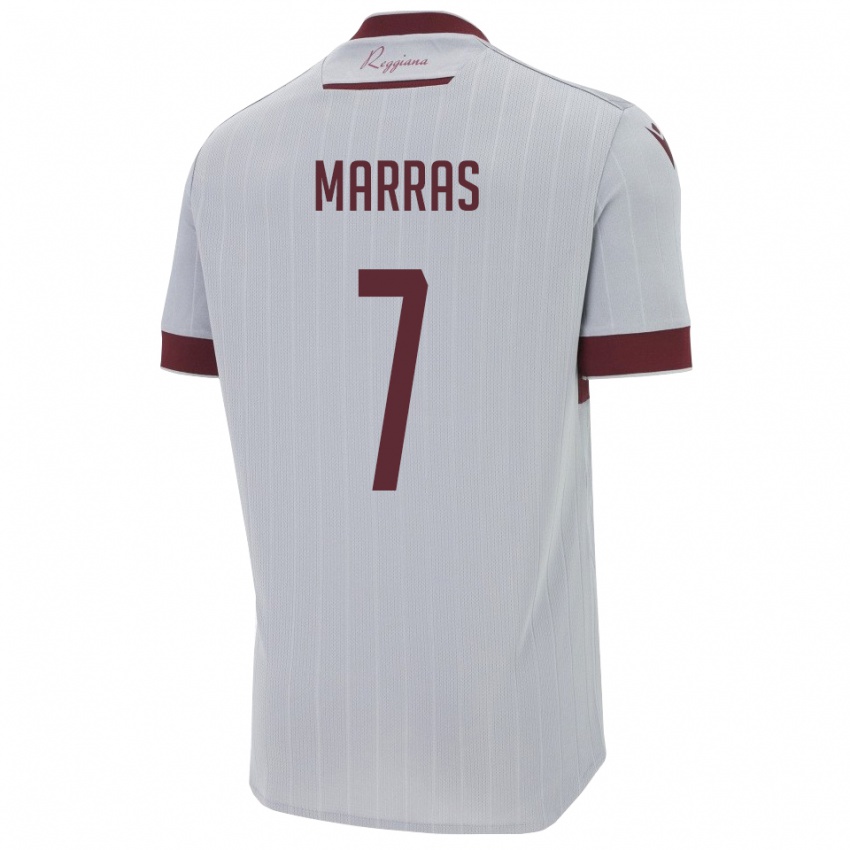 גברים מנואל מרס #7 בורגונדי לבן הרחק ג'רזי 2025/26 חולצה קצרה
