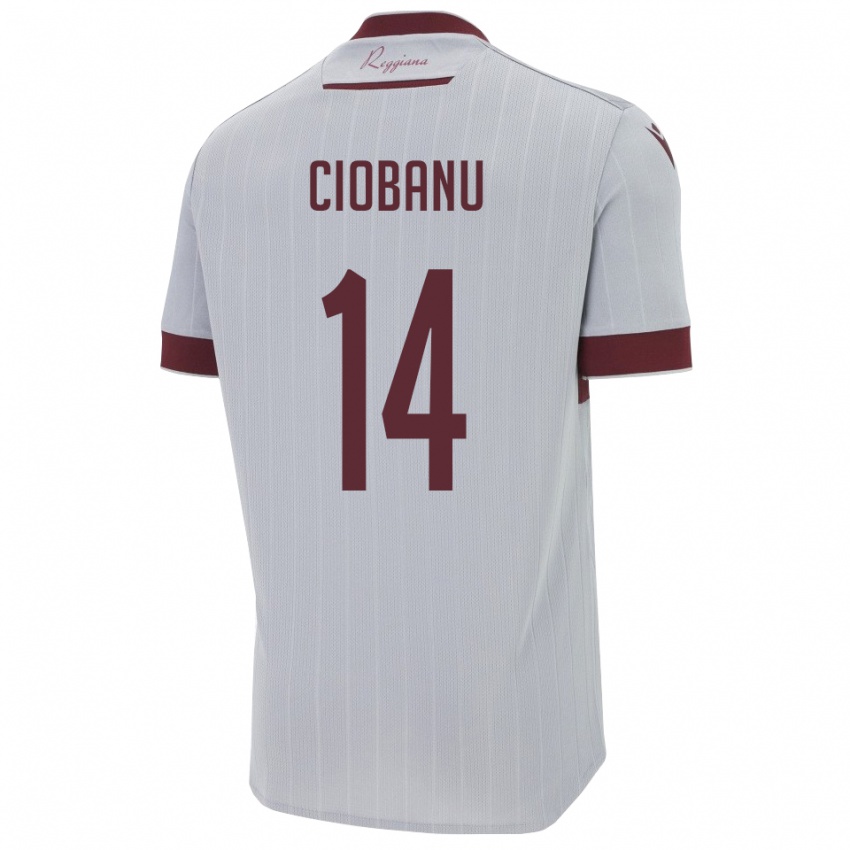 גברים אריק צ׳ובאנו #14 בורגונדי לבן הרחק ג'רזי 2025/26 חולצה קצרה