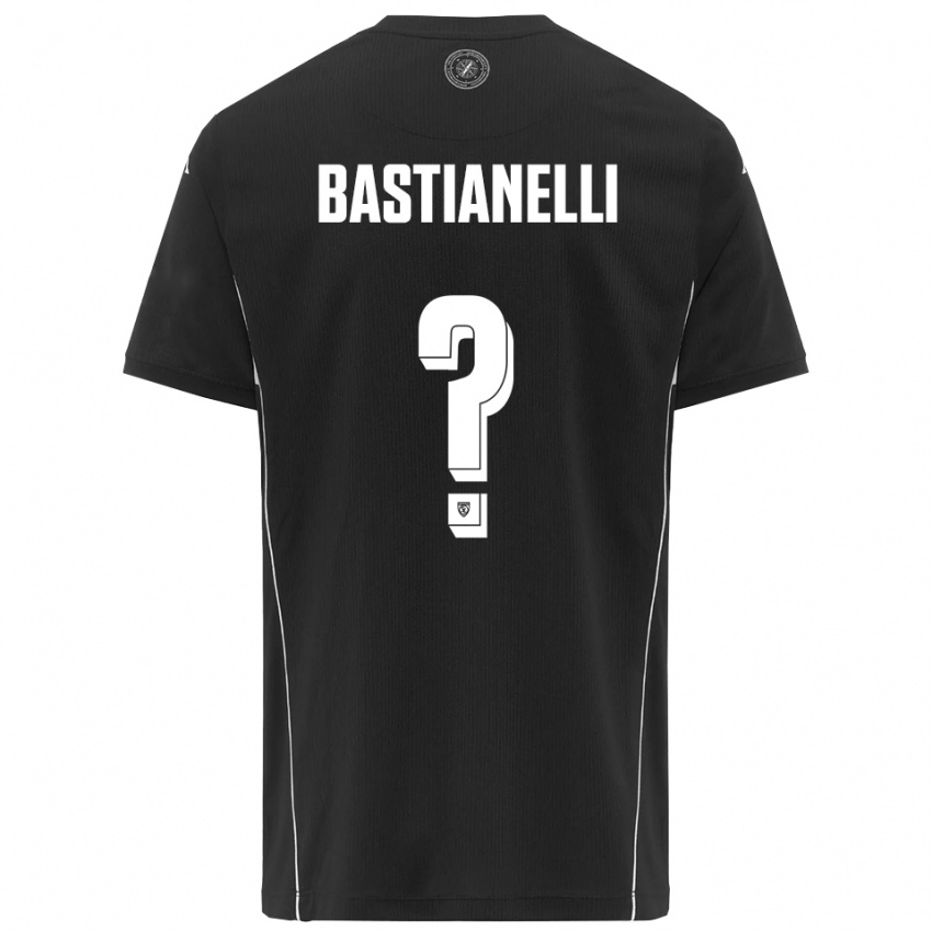 גברים Flavio Bastianelli #0 שחור לבן הרחק ג'רזי 2025/26 חולצה קצרה