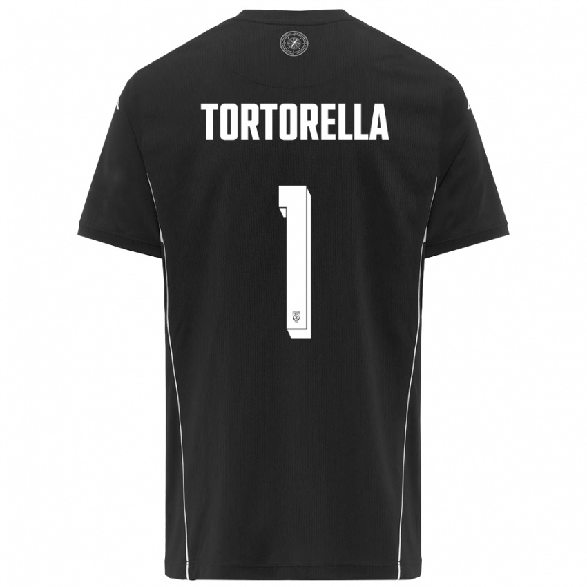 גברים דייגו תורטורלה #1 שחור לבן הרחק ג'רזי 2025/26 חולצה קצרה