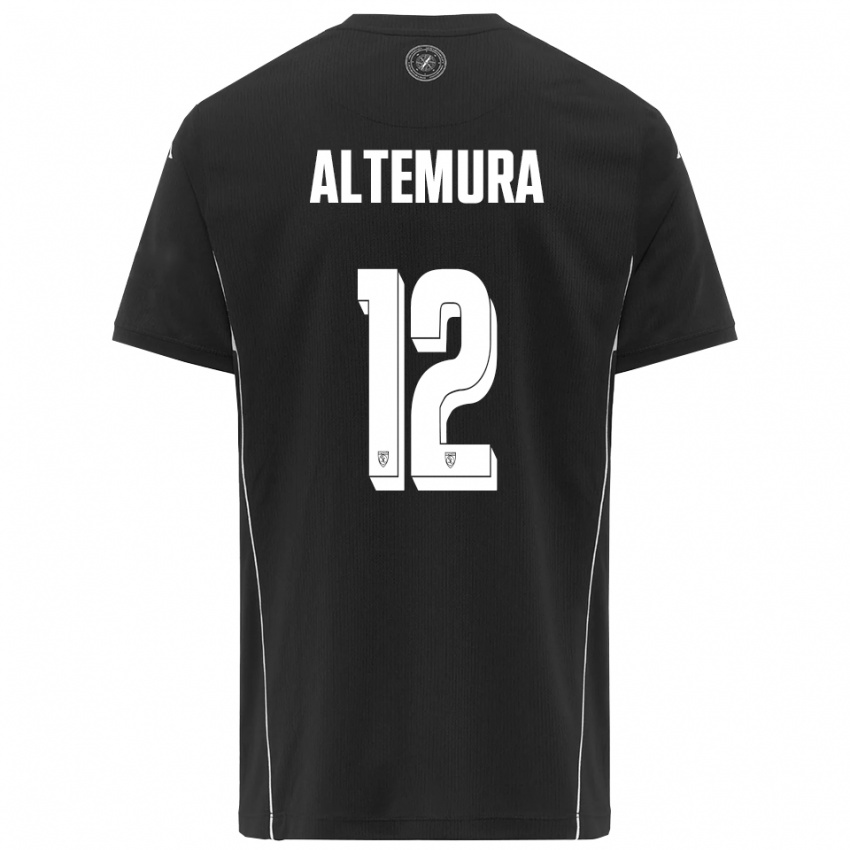 גברים Tommaso Altemura #12 שחור לבן הרחק ג'רזי 2025/26 חולצה קצרה