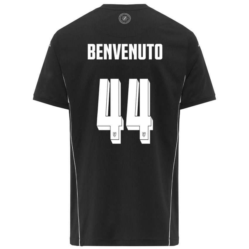 גברים מטיה בנוונוטו #44 שחור לבן הרחק ג'רזי 2025/26 חולצה קצרה