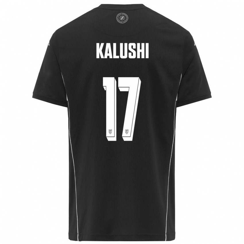 גברים Marvin Kalushi #17 שחור לבן הרחק ג'רזי 2025/26 חולצה קצרה