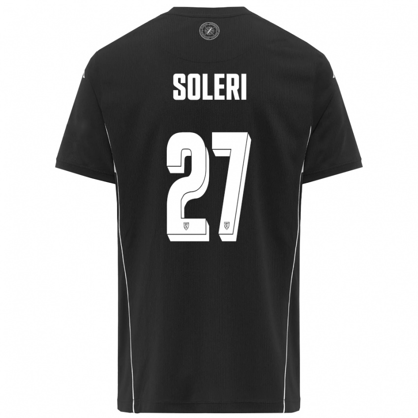 גברים אדוארדו סולרי #27 שחור לבן הרחק ג'רזי 2025/26 חולצה קצרה